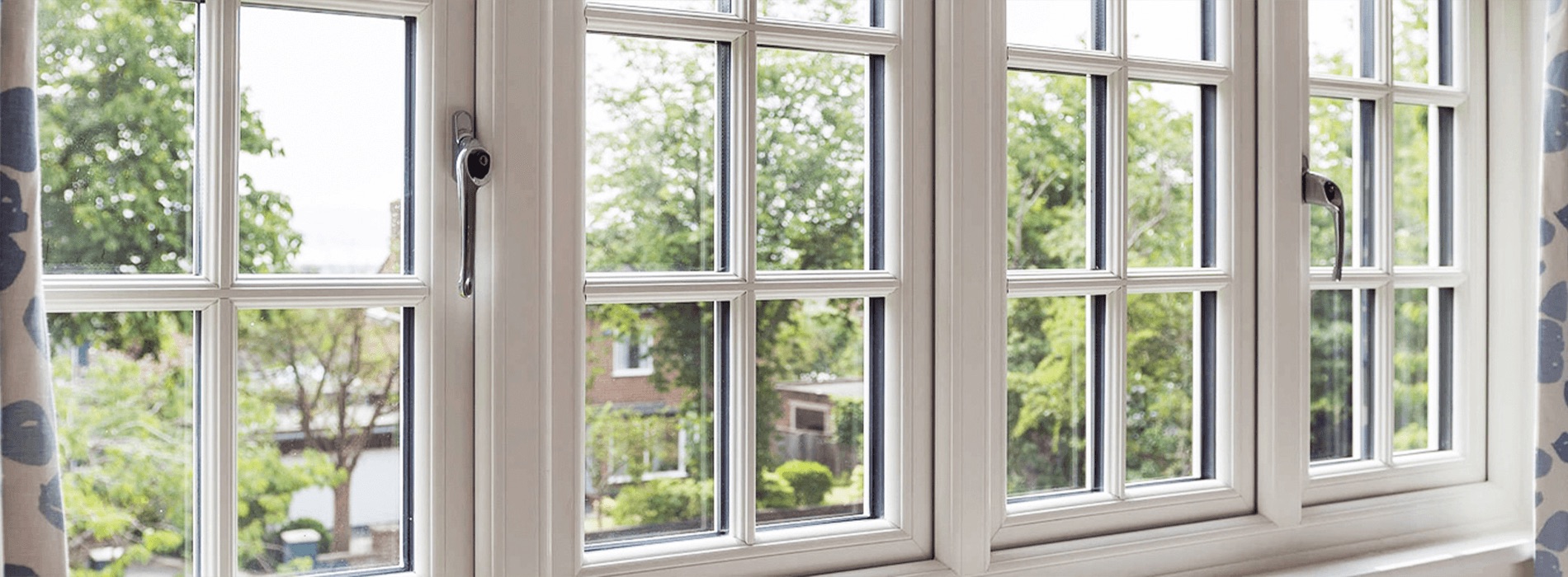 white upvc casement window