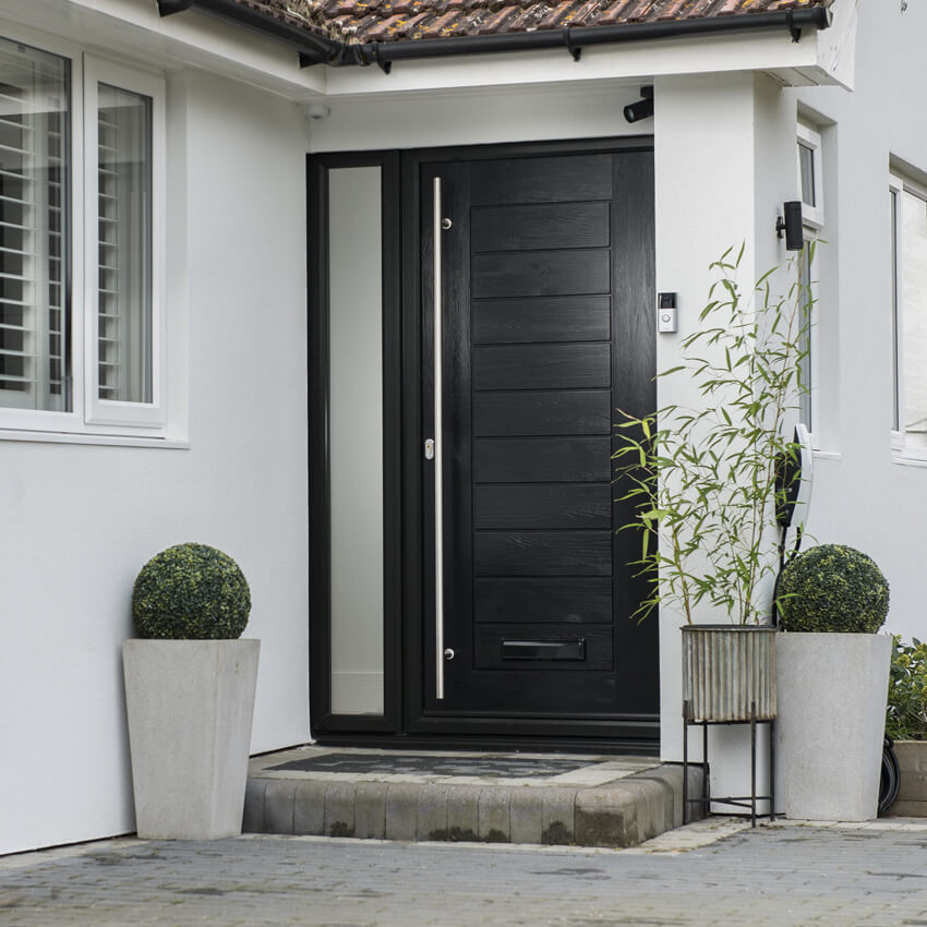 black composite door