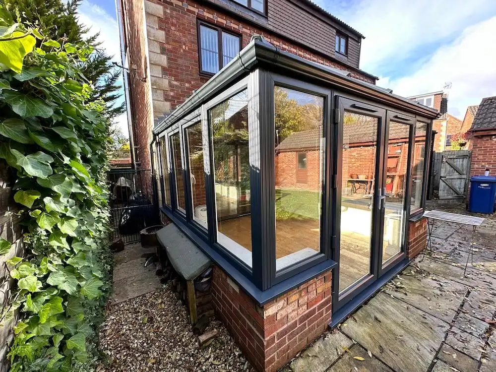 black upvc conservatory french