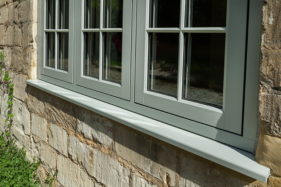 green flush sash window