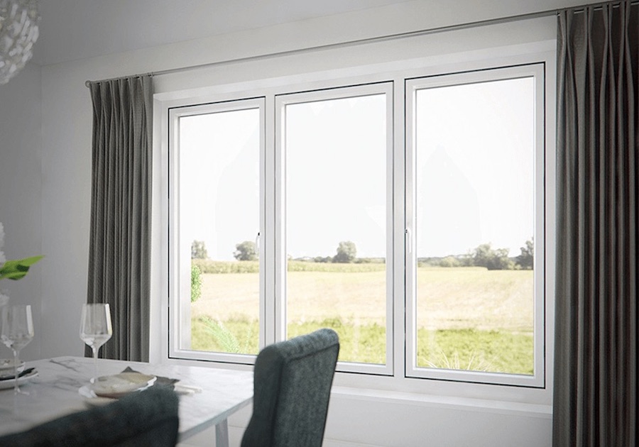 white upvc window